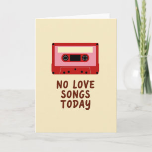 Cartão de Cassete Sem Músicas de Amor Hoje