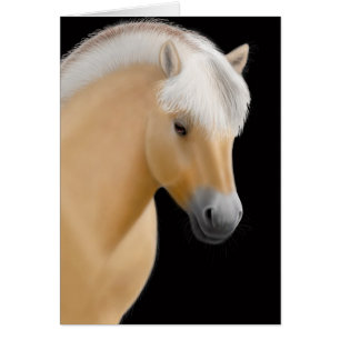 Cartão de Cavalo de Fjoro Norueguês