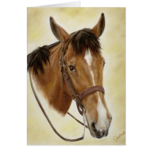Cartão de Cavalo Ocidental (Frente)