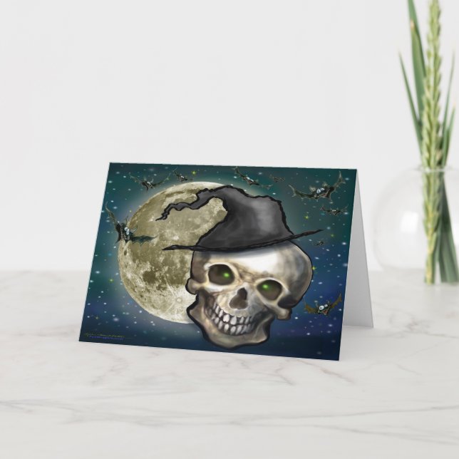Cartão de Caveira Bruxa (Frente)