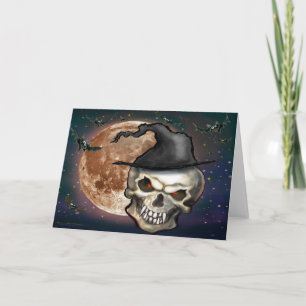 Cartão de Caveira de Bruxa Má