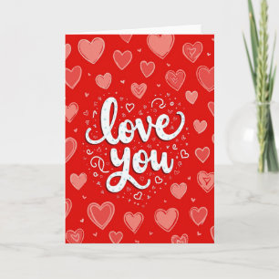 Cartão de Celebração Amor Você Corações