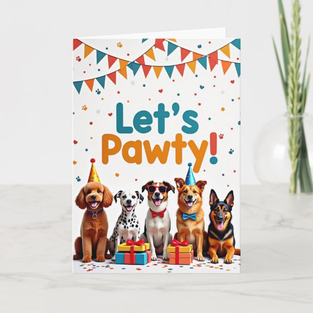 Cartão de Celebração Canina (Frente)