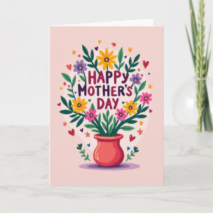 Cartão de Celebração Corações Florais