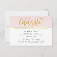 CARTÃO DE CELEBRAÇÃO DA PARTE bolinhas de ouro cor