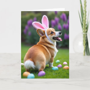 Cartão de Celebração da Primavera com Cachorrinho