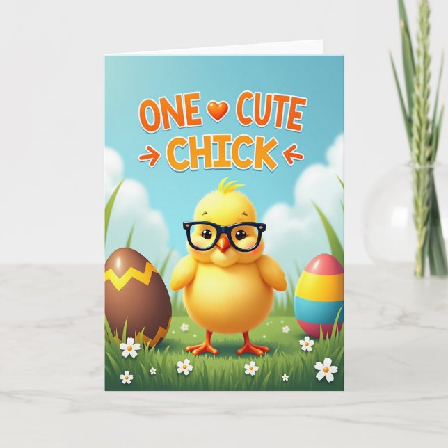 Cartão de Celebração da Primavera da Smart Chick (Frente)