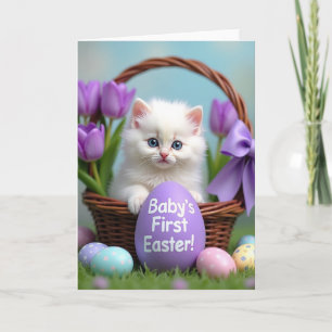 Cartão de Celebração da Primavera do Gatinho Fofin
