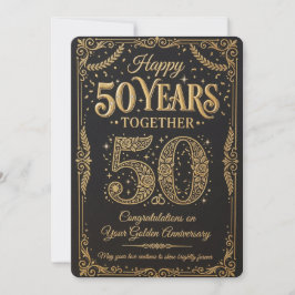 Cartão de Celebração de 50 Anos Felizes