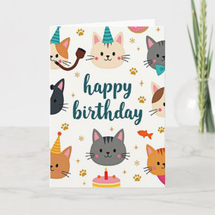 Cartão de Celebração de Animal Pastel