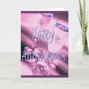 Cartão de celebração de aniversário de champanhe