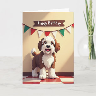 Cartão de Celebração de Cachorrinho Alegre