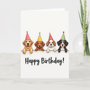 Cartão de Celebração de Cachorro Encantador
