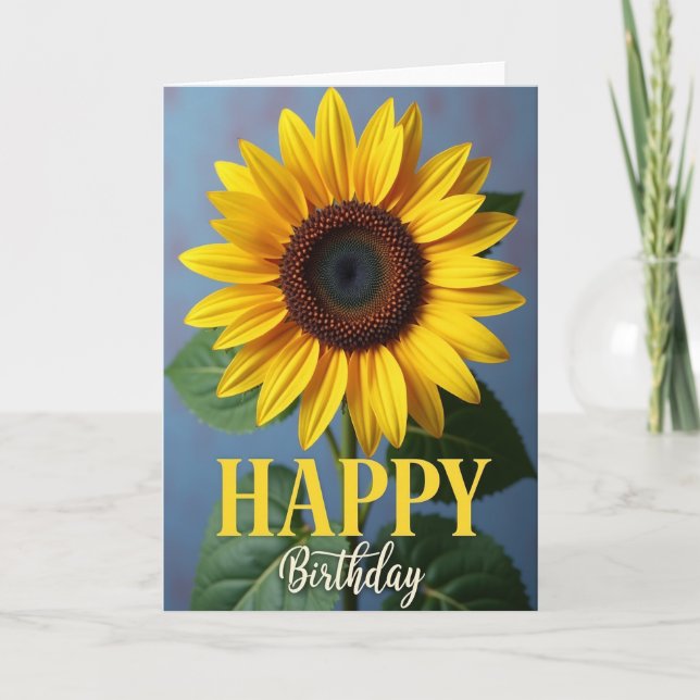 Cartão de Celebração de Flor Iluminada pelo Sol (Frente)