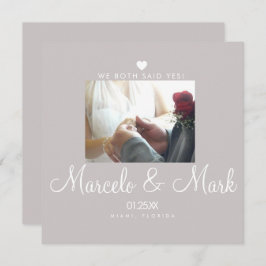 Cartão de Celebração de Foto Simples do Coração El