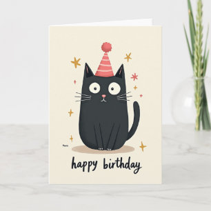 Cartão de Celebração de Gato Brincalhão
