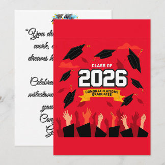 Cartão de Celebração de Graduação da Turma de 2026