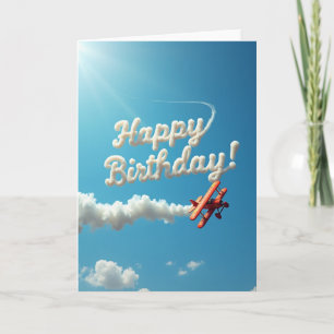 Cartão de Celebração do Avião Vermelho