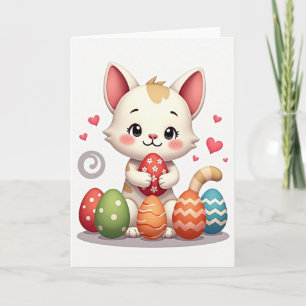 Cartão de Celebração do Gatinho Feliz