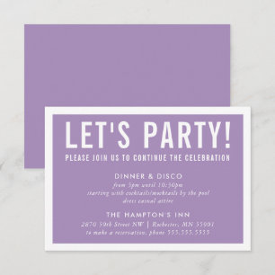 CARTÃO DE CELEBRAÇÃO DO PARTIDO bloco violeta viol