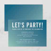 CARTÃO DE CELEBRAÇÃO DO PARTIDO gradiente moderno 