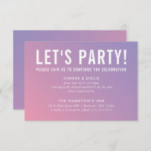 CARTÃO DE CELEBRAÇÃO DO PARTIDO gradiente roxo ros