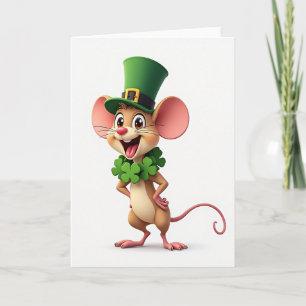 Cartão de Celebração do Rato Clover