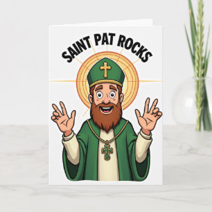 Cartão de Celebração do Saint Pat Rocks