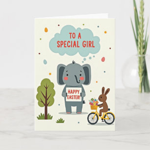 Cartão de Celebração Feliz do Elefante