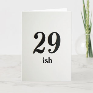 Cartão de Celebração Minimalista 29Ish
