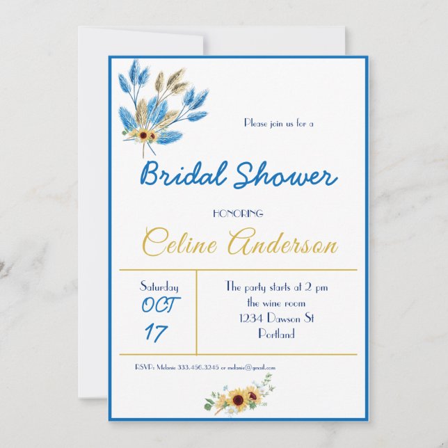 Cartão de Celebração Pré-Casamento Único (Frente)