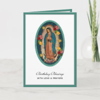 Cartão de Celebração Religiosa Elegante de Guadalu