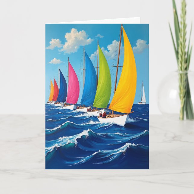 Cartão de Cena de Aniversário de Vela (Frente)