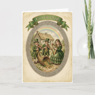Cartão de Cena de Música Folk Sortuda