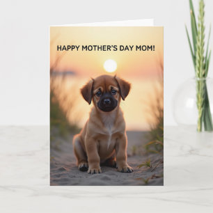 Cartão de Cena Doce Dia das Mães Cachorro