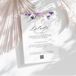 Cartão de cerimônia de detalhes do casamento flora