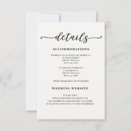 Cartão de cerimônia para Pormenores do Casamento d