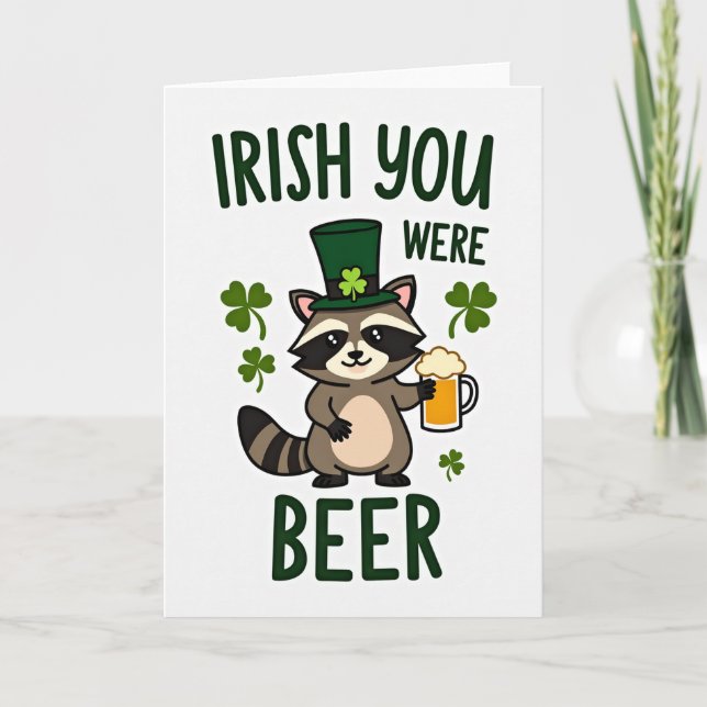 Cartão de Cerveja 'Irish You Were' (Frente)
