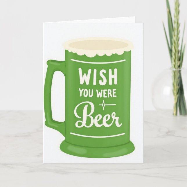 Cartão de Cerveja 'Wish You Were' (Frente)
