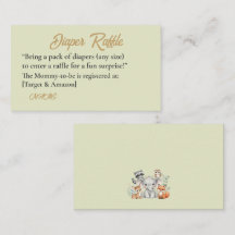 Cartão de Chá de Bebê Animais da Floresta Rústica