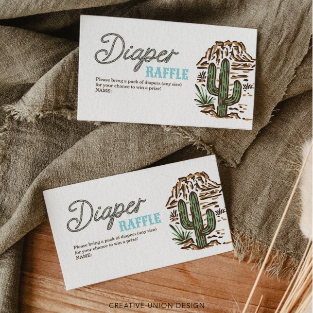 Cartão de Chá de Bebê com Sorteio de Fraldas de Co (Criador carregado)