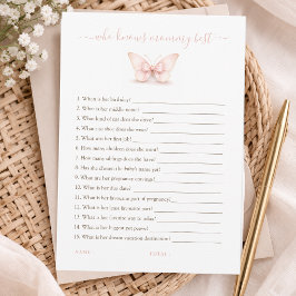 Cartão de Chá de Bebê Little Butterfly Baby Shower