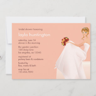 Cartão de Chá de casamento de noiva em espera