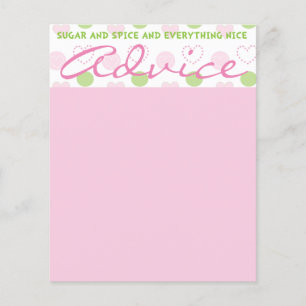 Cartão de chá de fraldas "Açúcar e Arroz"