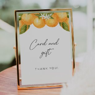 Cartão de chá de fraldas bonito e sinal de present