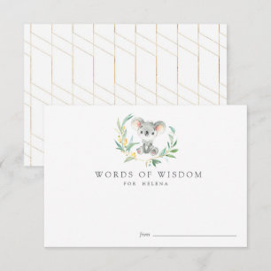 Cartão de Chá de fraldas Bush Baby Koala