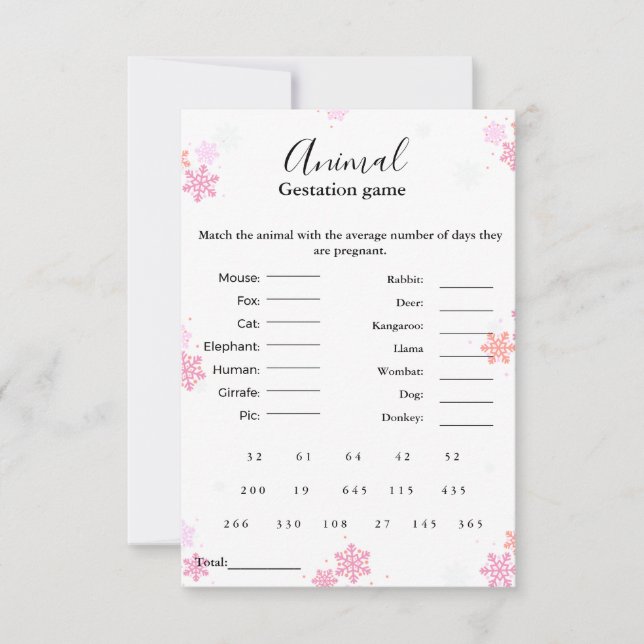 Cartão de chá de fraldas de caça de gestação com a (Frente)