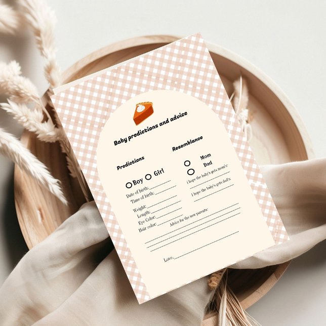 Cartão de Chá de fraldas de previsão de bebê de Aç (Criador carregado)