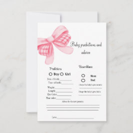 Cartão de Chá de fraldas de previsão de bebê de Ar