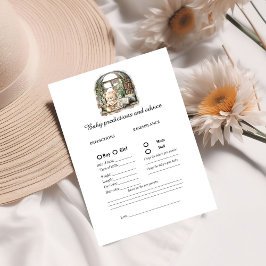 Cartão de Chá de fraldas de previsão de bebê do St